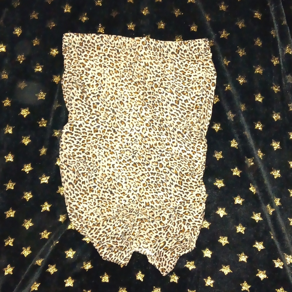 Cheetah print Shein scrunch skirt